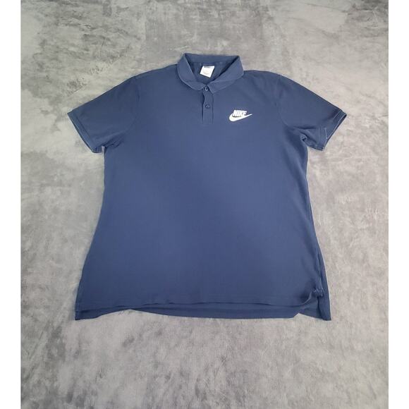 Nike Polo Shirt Mens Sz XL Blue Athletic Golf Classic Swoosh 909746-410 C26-42 - Picture 1 of 9